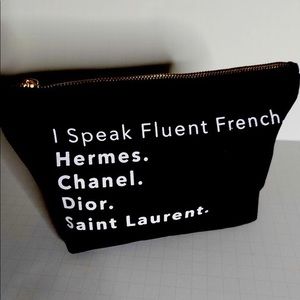 The "Fluent French" .. Canvas pouch